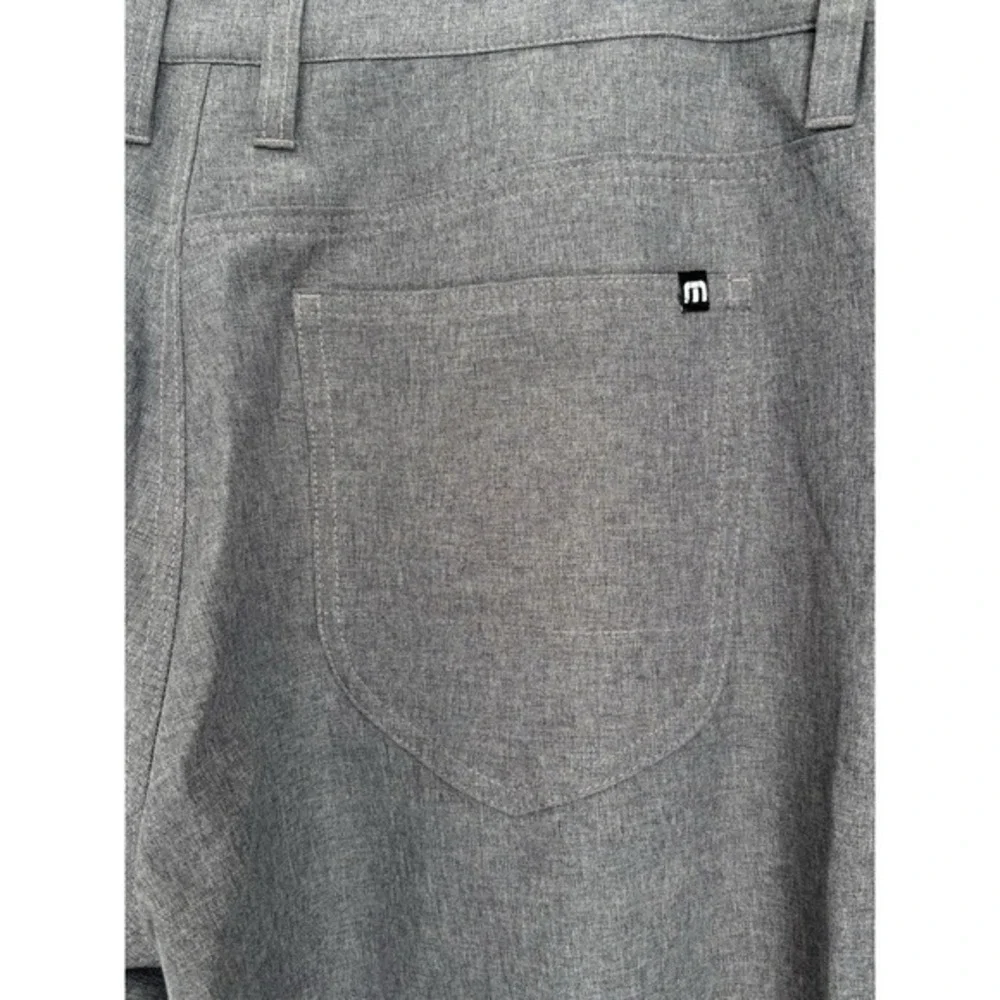 Travis Mathew Mens Golf Pants 34x32‎ Performance Heathered Gray Chino Stretch - Picture 6 of 13